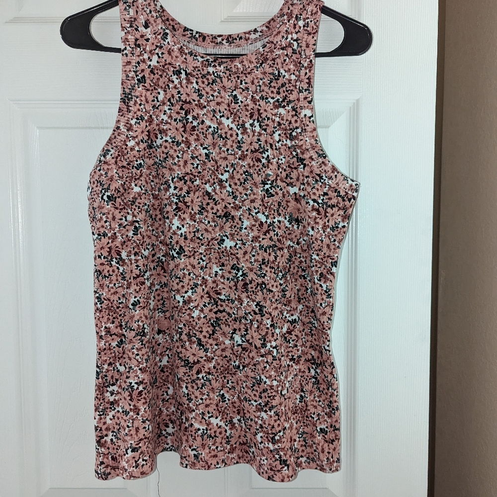 Pink Floral Tank Top